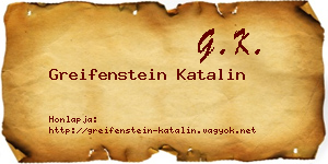 Greifenstein Katalin névjegykártya